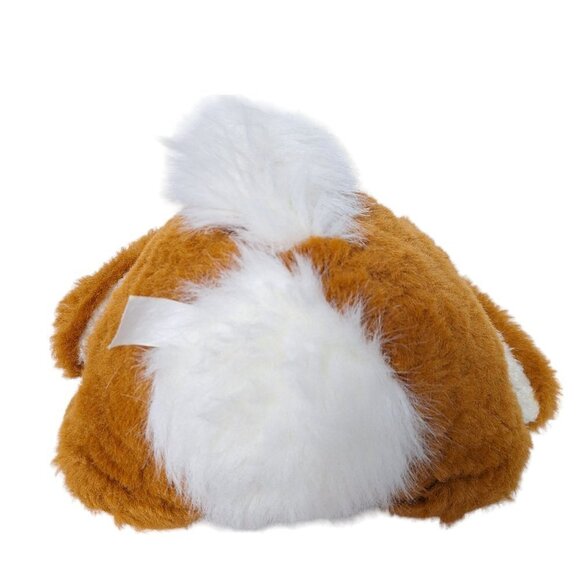 MTY International Brown White Easter Bunny Rabbit Carrot Feet Plush Bow 12" - Picture 6 of 7